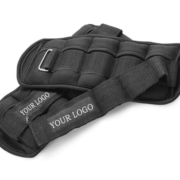 Justerbara fotvikter 1 par benviktsband för kvinnor män, viktade fotvikter set för gym, fitness, träning, promenader, jogging (2kg)