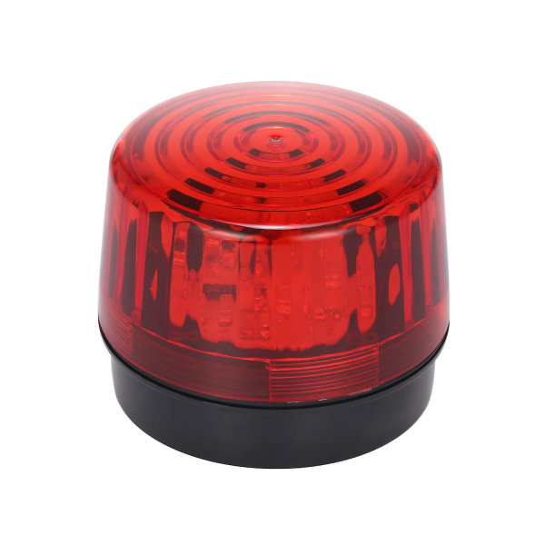Röd 12v 150ma Indikatorsignal Ljus Röd Trådbunden Blinkande ljus Larm Strobe Blinkande Led Varningsljus Brand Si