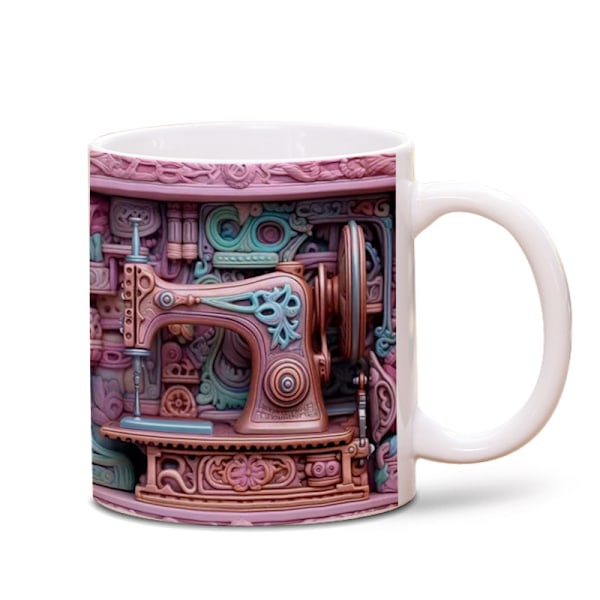 Keramisk Krus 3D Design Space Multifunktionelt Krus Biikshelf Krus Ornament Design