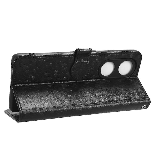 För Oppo A1 Pro 5g / Reno8 T 5g Pu läder phone case Prickmönster tryckt cover med stativplånbok