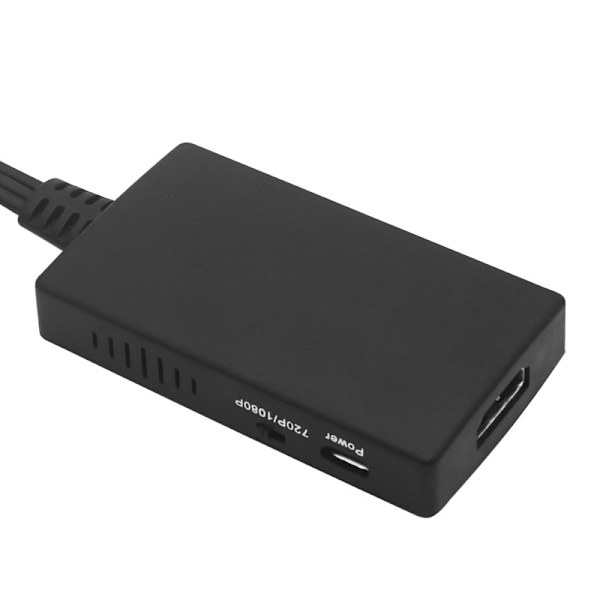 RCA til HDMI-konverter, kompositt til HDMI-adapter støtter 1080p PAL/NTSC