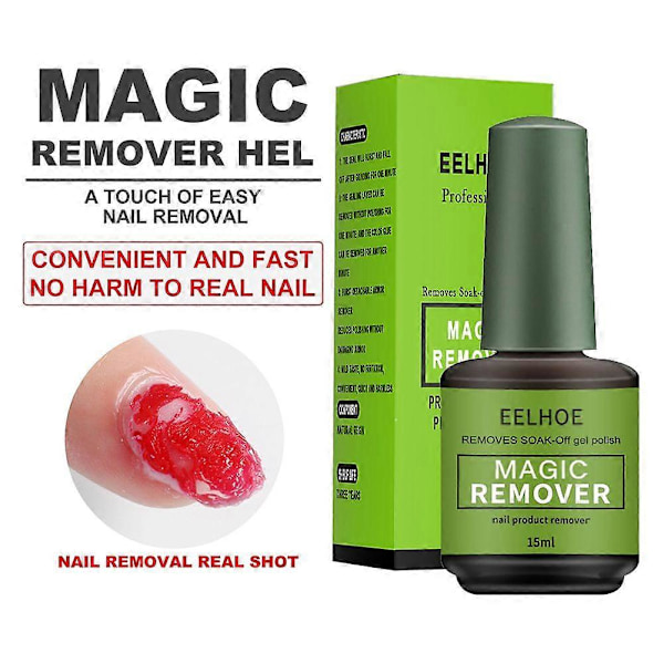 3 st Soak-Off Gel Akryl Nagellack Magic Quick Burst Manikyr Remover 15ml