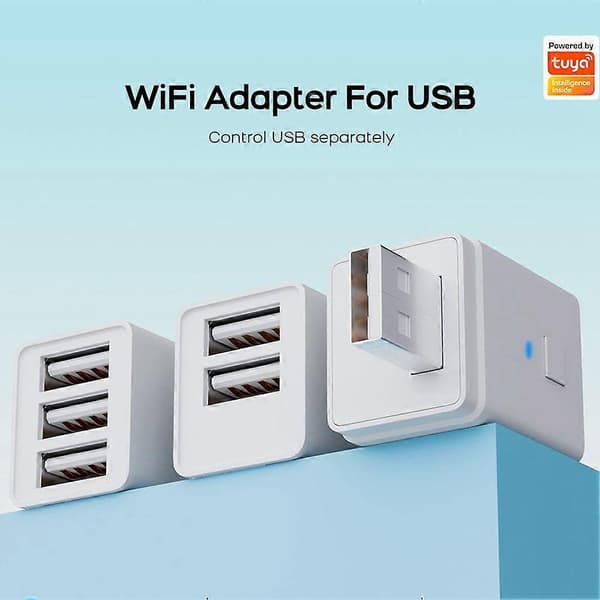 Tuya Zigbee Micro-USB Adapterbryter 3-gang Mini USB Strømadapter APP Stemmekontroll for Alexa