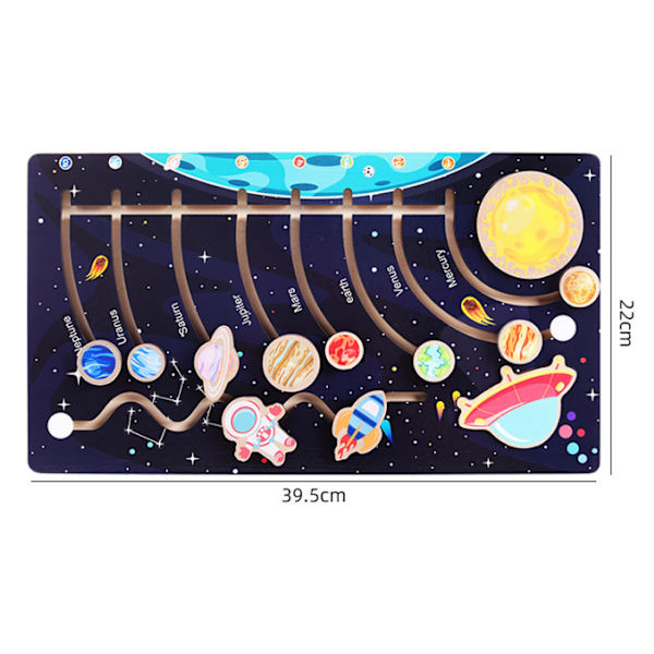 Träsol System Orbital Positioning Game Barnens Himlakropps Kognitiva Labyrint Baby Tidig Utbildning Kul Vetenskaplig Utbildning Intellektuellt Pussel, Förskola Kul Pussel