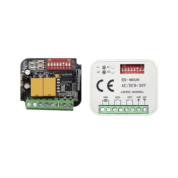 Universal Garageport Stemmefjernbetjening Modtager 2 Ch Controller Switch Til Sender Rx Multi