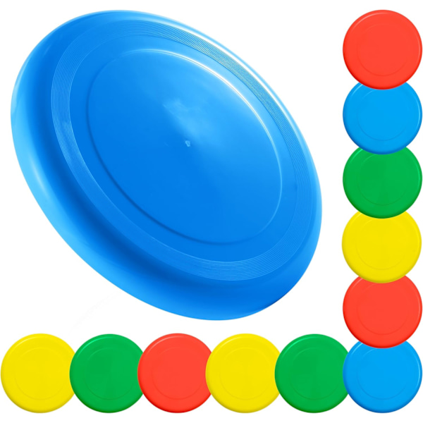 12 värikästä frisbeetä lapsille ja koirille - 23cm - tukeva ja vakaa - loistava ulkoleikkeihin ja rannalle