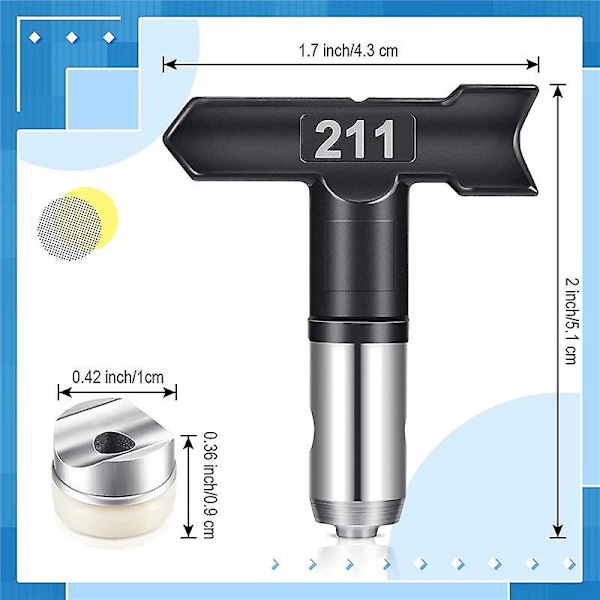 Reversible Spray Tips til Airless Sprøjtepistoler - 109, 213, 311