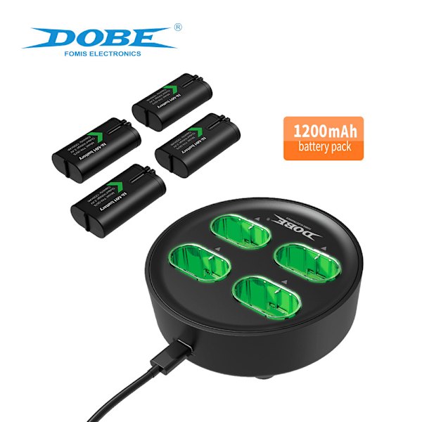 Xbox Series Trådløs Controller Batteripakke Oplader EN Controller Batteri Oplader er udstyret med 4 1200MAH batterier
