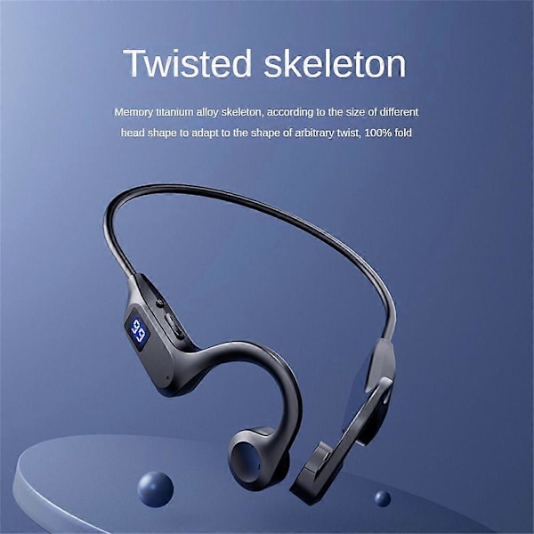 Bone Conduction Hovedtelefoner Bluetooth 5.2 Udendørs Ørepropper Sport Trådløst Headset