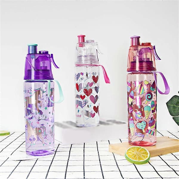 Kylande Spray Mist Vattenflaska 500ml Spray Dricksvattenflaska för Barn