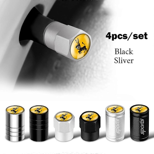 4kpl Metalliset Creactive Auton Pyörän Rengasventtiilin Suojukset Auton Koriste Tarvikkeet Ferrari Aasi Autoille