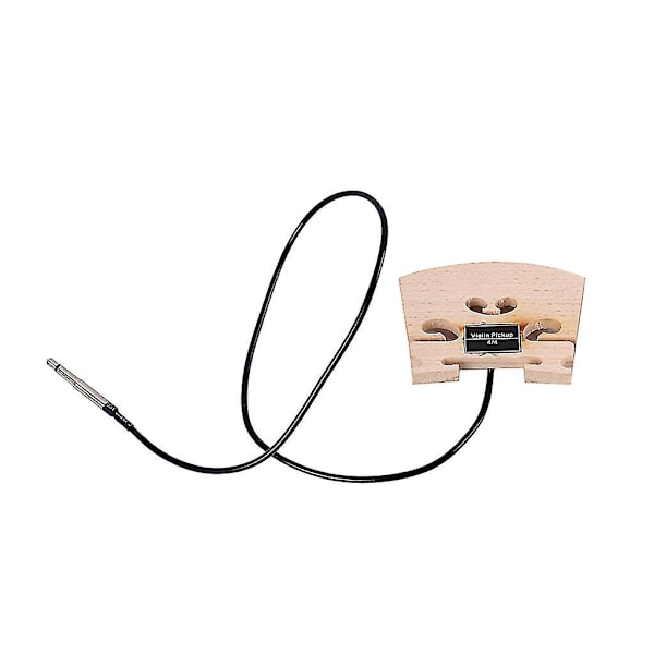 1 stk Violinbro med indbygget Piezo Pickup til 44 Full Size Elektrisk Violin Deleudskiftning