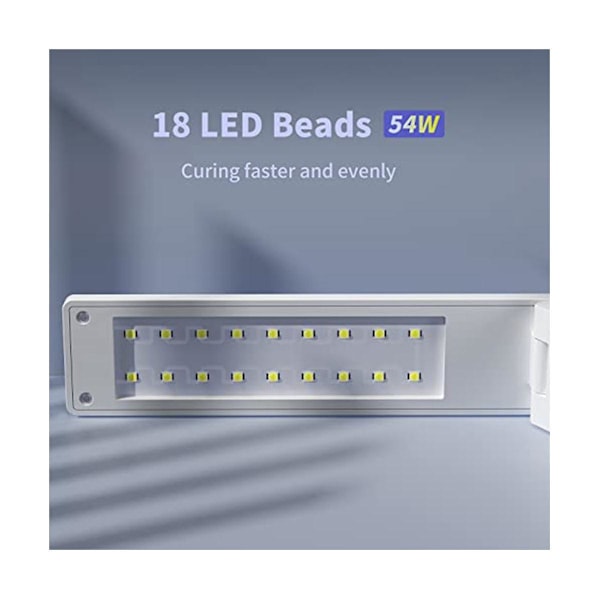UV-lys for resin, 54W UV-resinlampe for resinherding, trådløs og sammenleggbar, 3-i-1 bruksområder, Res