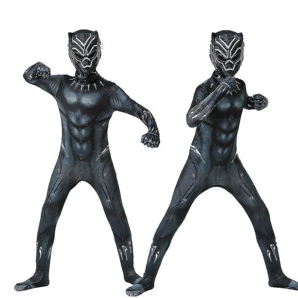 Barn pojke Black Panther kostym