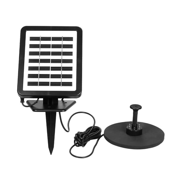 Solarfontenepumpe med LED-belysning, 1,5W flytende solcellepanel