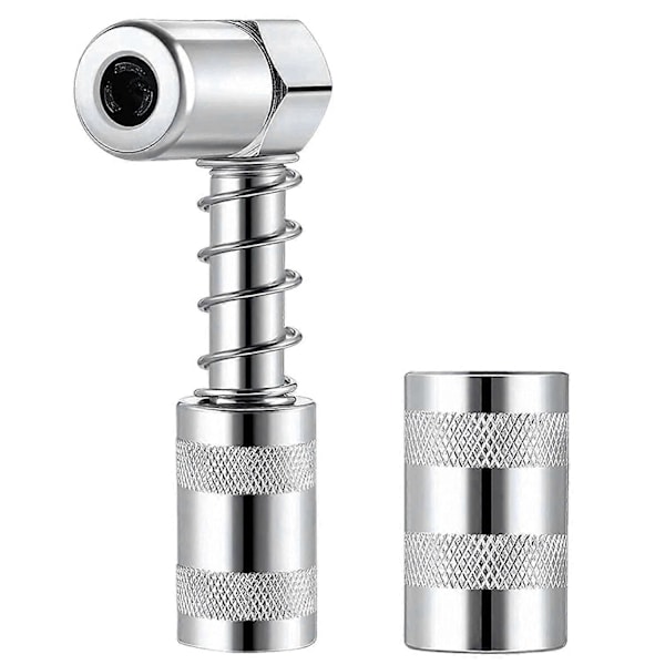 Smörjnippeladapter Fett - Tillbehör Fettkoppling Adapter med Hylsa 3-Käft Vinkel Smörjverktyg
