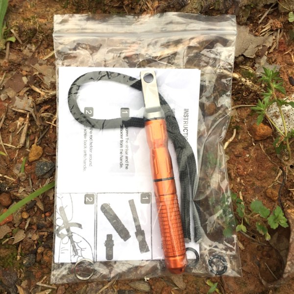 3-pack CNC helt vattentät utomhus flinta eldpinne med superhård legeringsskrapa, utomhus camping överlevnad EDC-verktyg