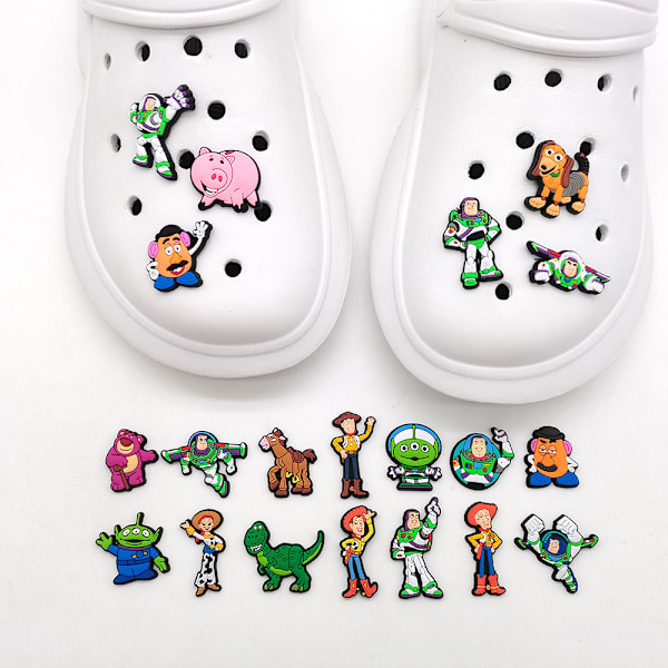 Buzz Lightyear Crocs Sko - Blomster Hage Sko Tilbehør Spenne Sko Spenne
