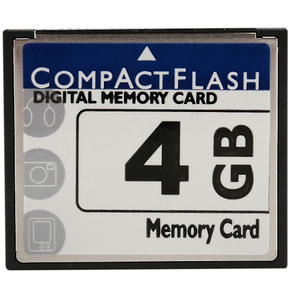 Profesjonell 4 GB Compact Flash-minnekort (hvitblå) XITI