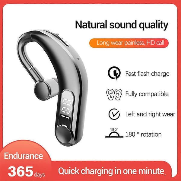Bluetooth-kuuloke langaton handsfree-kuulokemikrofoni iPhone Android -puhelimille