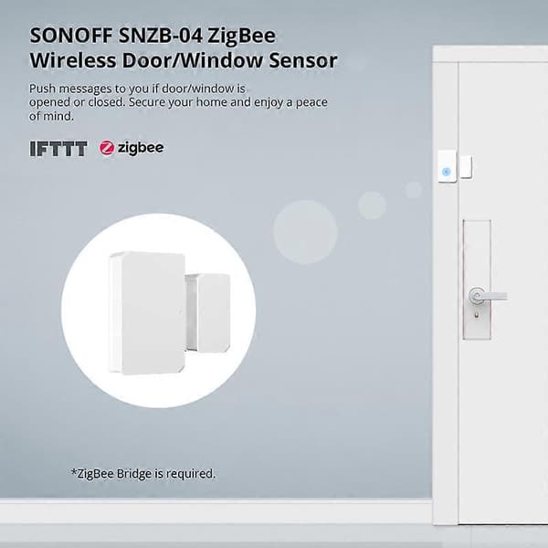 SONOFF SNZB-04 ZigBee Smart Dør Sensor Vindue Detektor On/Off Alarm S