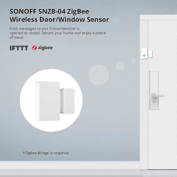 SONOFF SNZB-04 ZigBee Smart Dörrsensor Fönsterdetektor På/Av Alert S