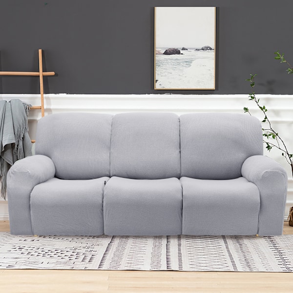 Stretch Recliner Soffaöverdrag 3-sits Delad Fullt Överdrag Soffaöverdrag Halksäker Omvandlingsbar Recliner Fåtölj Soffaöverdrag (Endast Soffaöverdrag, Universal Storlek)