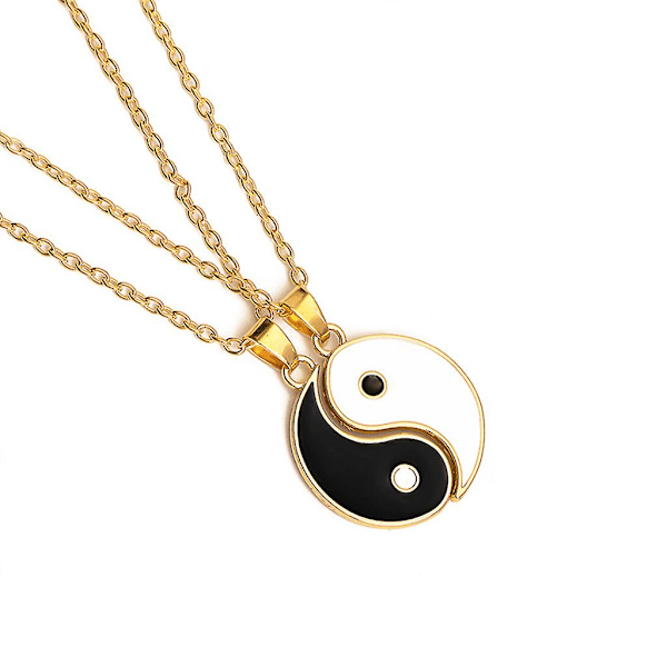 2 kpl Ompeleita Kaulakoru Tai Chi Gossip Yin Yang Riipus Pari Kaulakoru