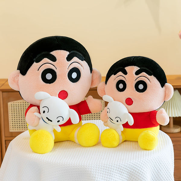 Söt Kramande Shin-chan Plyschleksak Mjuk Söt Cartoon Anime Sovdocka Docka Barnpresent