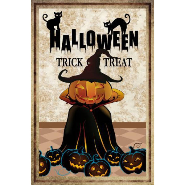 Halloween-aiheiset seinäkoristeet, vanhan raudan tunnelmaa henkivä koristemaalaus retro Halloween-rauta