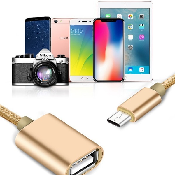 Type-c OTG datakabel är lämplig för LeTV Xiaomi mobiltelefon USB3.1 extern U-disk adapterkabel USB 2.0 hona