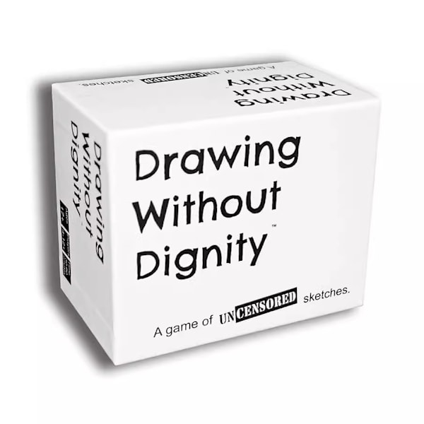 Engelsk version av brädspelet DRAWING WITHOUT DIGNITY kort