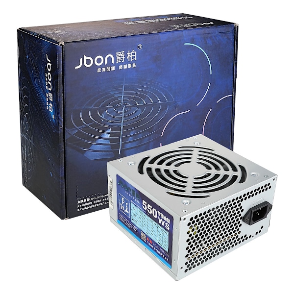 550W stationær computer host strømforsyning bred lydløs lyn- og fugtsikker strømforsyning understøtter I7 og 8 kerner