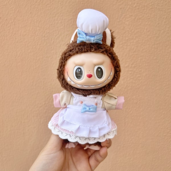Baktillbehör (endast kläder), 17cm hänge macaron labbrock Dags att chilla dockkläder