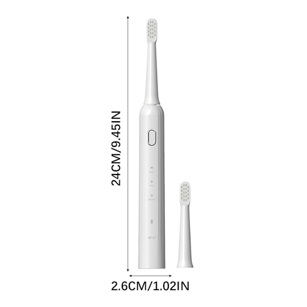 Basverktygssats för hemmet Vuxen intelligent tidsinställd laddningstandborste, ljudvågsvibration, rengöring,
