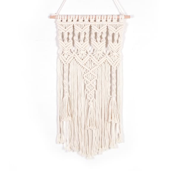 Makramé Vevd Vegghenging - 2 stk. Boho Chic Geometrisk Kunstdekor