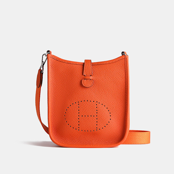 Orange mode klassisk nisch Evelyn ny väska axelremsväska crossbody dam läderväska