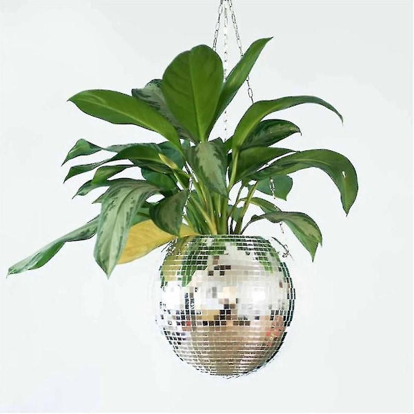 Discokula Planter Hängande Planter Heminredning Spegel Dekorativa Växtkrukor-mxbc