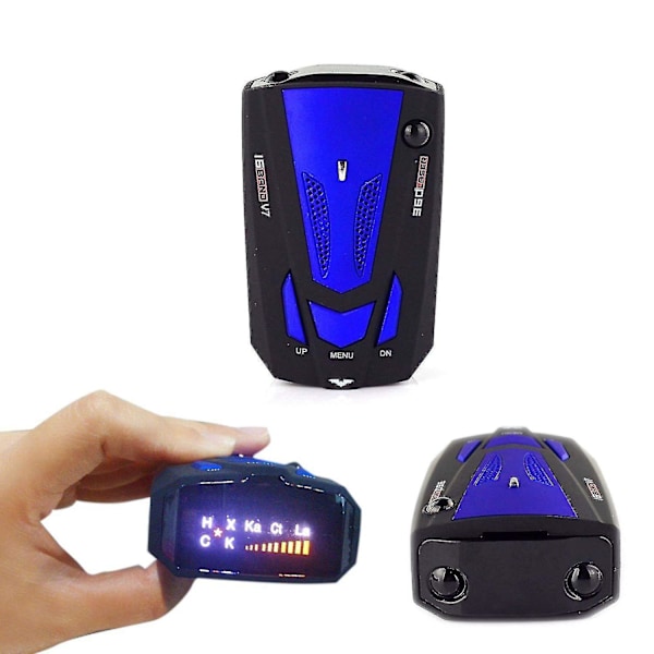 Car Speed Radar Detector 360 Graders V7 Gps Politi Sikkerhed Stemmealarm