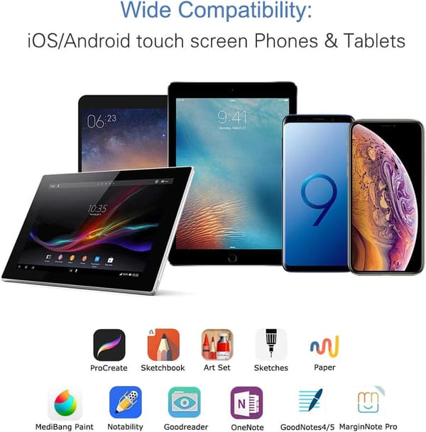 Genopladelig, til iOS og Android touchskærme