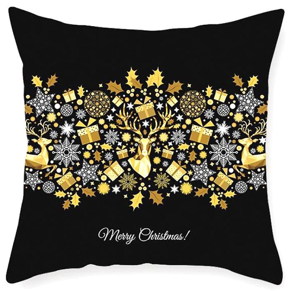 Musta kultainen cover vyötärön tyynyliina joulusohva tyynyliina kodin sisustukseen