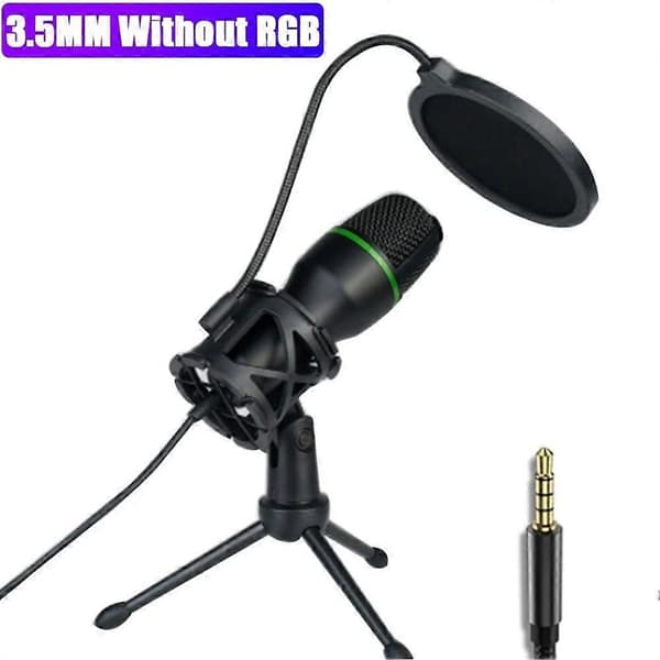 Profesjonell USB Kondensatormikrofon Live Streaming Mikrofon for PC Laptop Videospill Podcaster