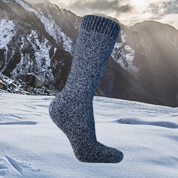 5-pack Varma Ullsockor för Män - Mjuka Termiska Sockor, Tjocka Ullvandringssockor, Vinterkomfort, Casual Crew Boot Sockor