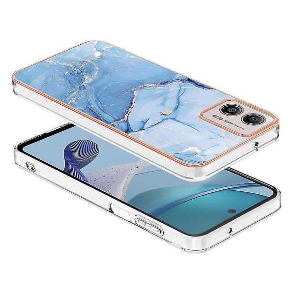 Yb Imd Series-16 Style E Phone case För Motorola Moto G53 5g / G23 4g / G13 4g Imd Marble Pattern 2.0mm Tpu Co