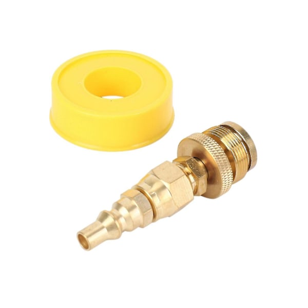 2x 1lb Propangas Regulator Adapter, 1in -20 Male Wegwerp Cilinder Naar 3/8in Male Flare & 1/4in Snelle Aansluiting - Uitstekend