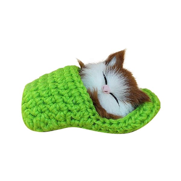 Grön Simulerings Kattmodell Ornament Docka Katt