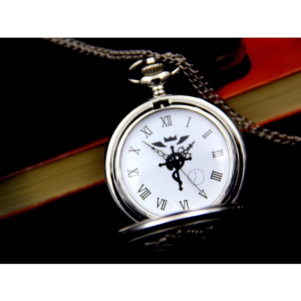 Fullmetal Alchemist watch med kedja Box Cosplay Halsband Pandant Anime Merch