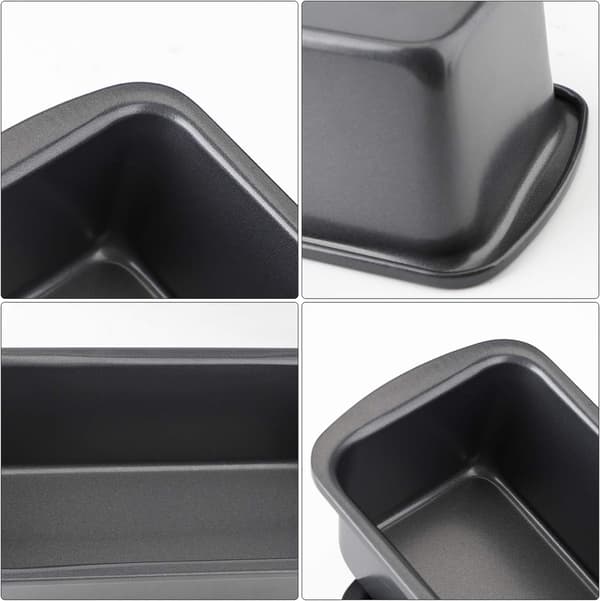 Bakform, Beasea brödformar set om 3, non-stick bakform för rostbröd, brödformar i kolstål - Svart