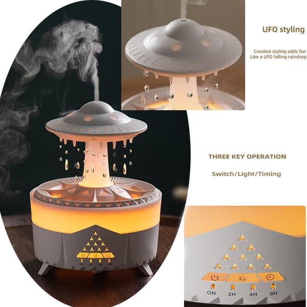 Aromadiffuser for hjemmet elektrisk og luftfukter oljediffuser for hjemmet – Eterisk olje duftdiffuser med fjernkontroll, romfrisker duft