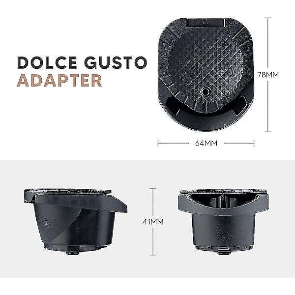 Kapsel Adapter Kompatibel mit Nespresso Dolce Gusto, Kaffeekapsel Konverter, Integriertes Flip-Up Kaffeemaschine Zubehör-Excellence